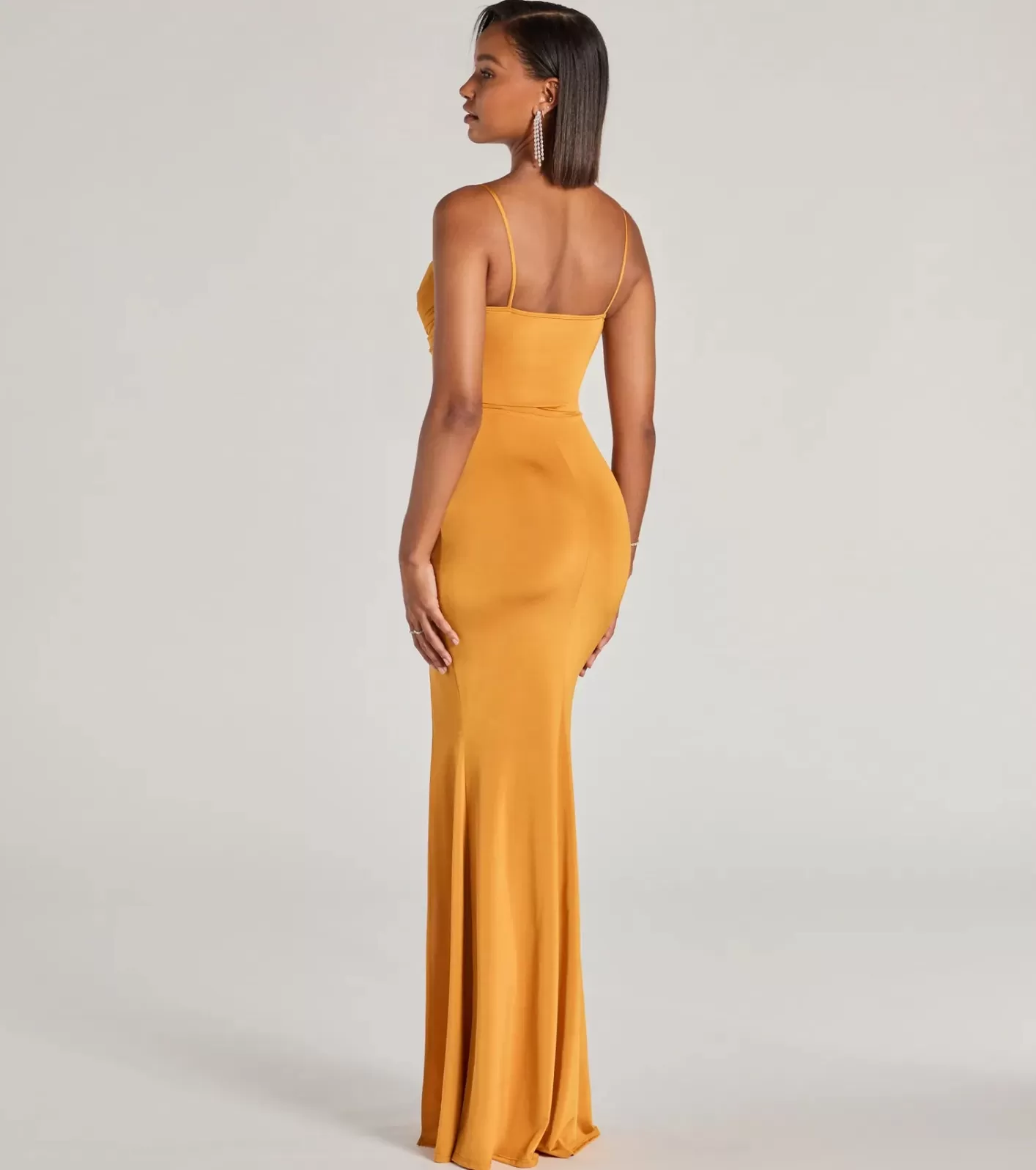 Windsor Adera Formal Sweetheart Mermaid Dress GOLD New