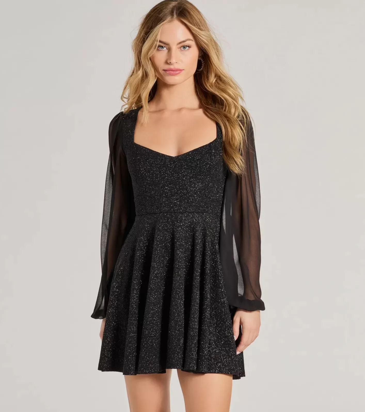 Windsor Captivate In Glitter Party Dress BLACK Cheap