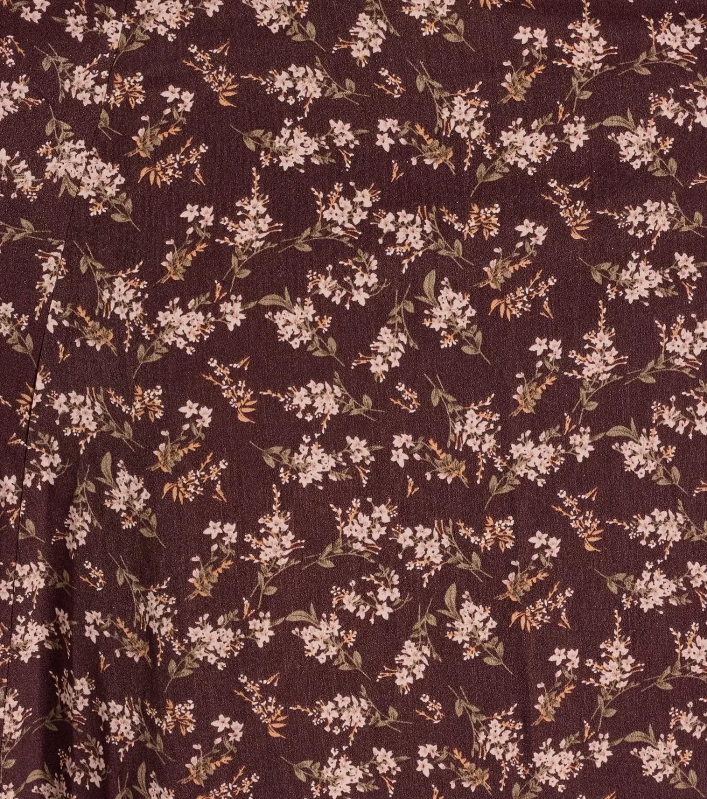 Windsor Chic Fall Vibe Ditsy Floral Corset Midi Dress BROWN Clearance