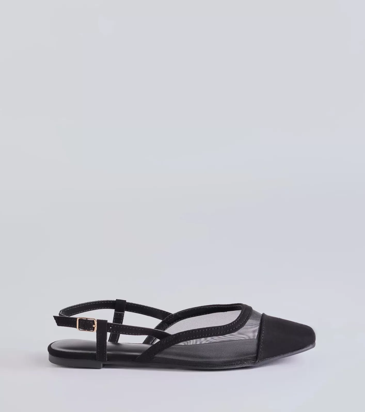 Windsor Classically Chic Slingback Colorblock Ballet Flats BLACK New