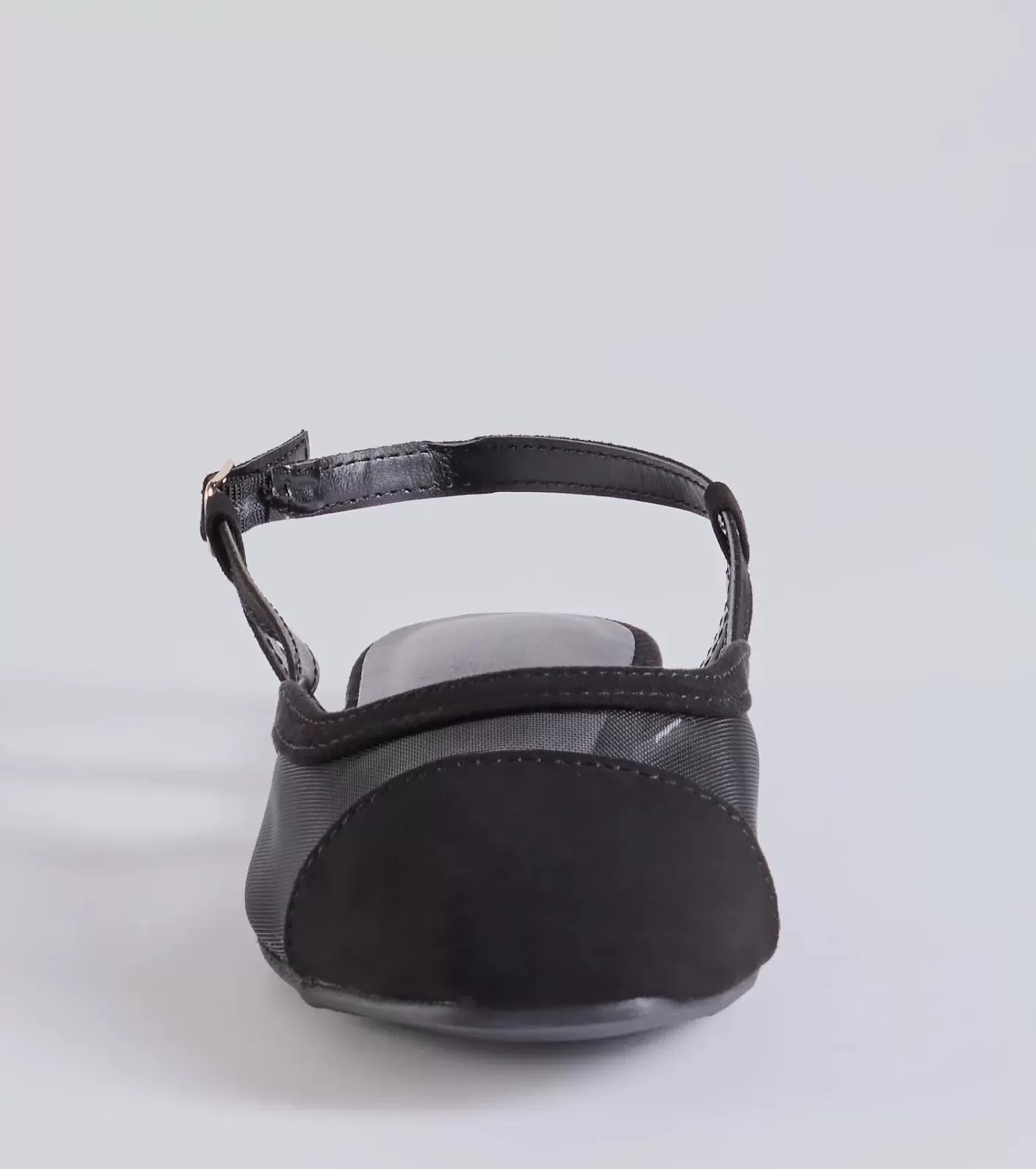 Windsor Classically Chic Slingback Colorblock Ballet Flats BLACK New