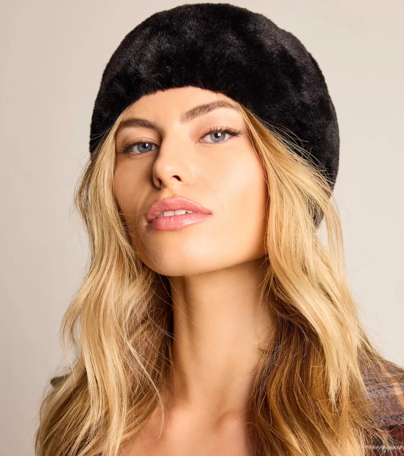 Windsor Cozy Impression Faux Fur Head Wrap BLACK Online