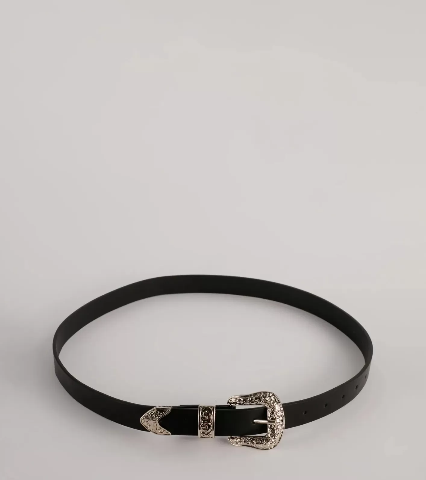 Windsor Cute Meets Country Western Faux Leather Belt BLACK Flash Sale