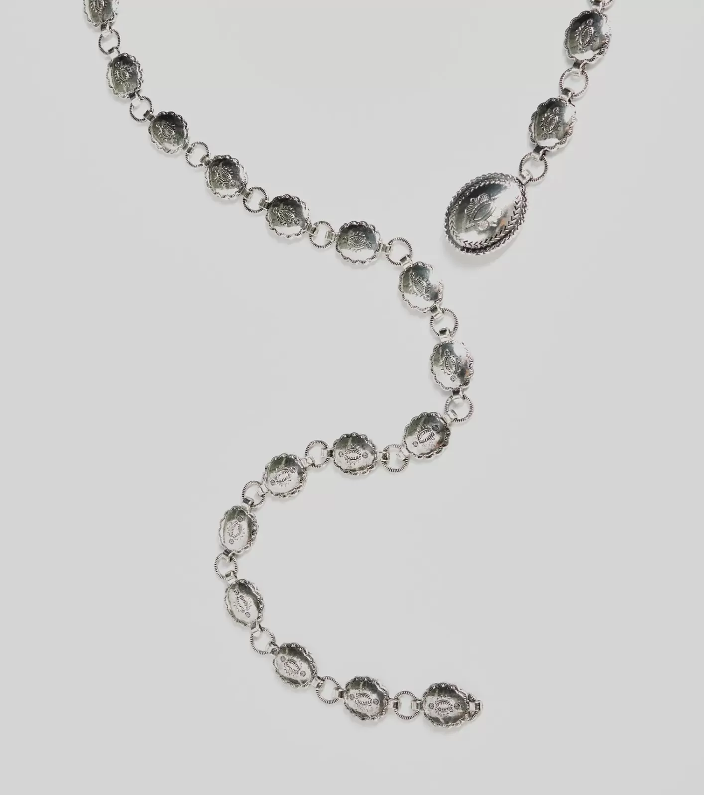 Windsor Cutest Cowgirl Mini Concho Chain Belt SILVER Cheap