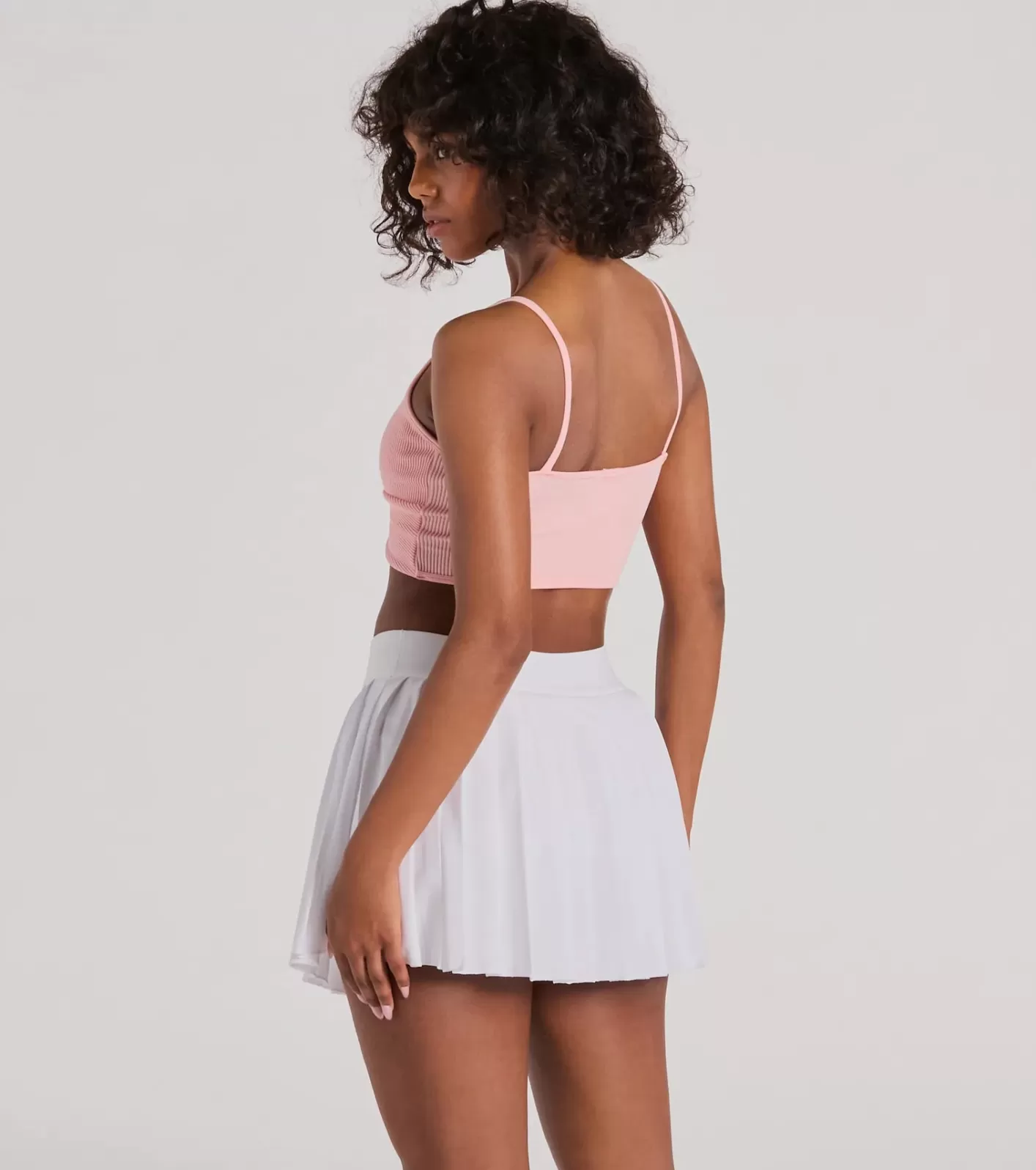 Windsor Daily Cute Vibe Twist V-Neck Crop Top PINK Discount