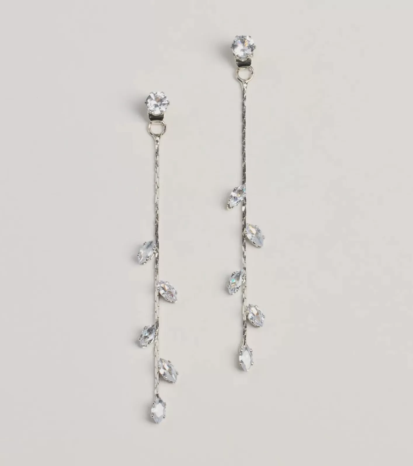 Windsor Delicate Bling Rhinestone Stud Earrings SILVER Shop