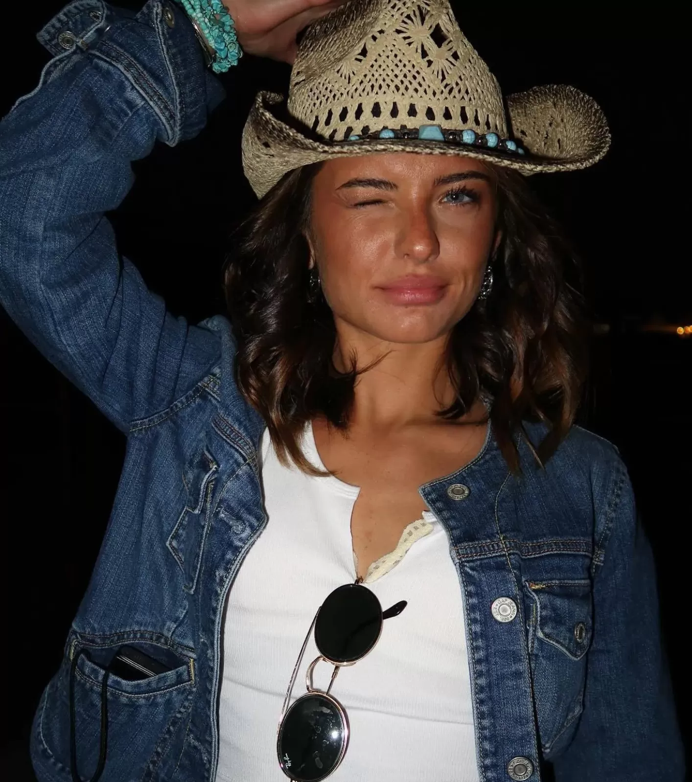Windsor Everyday Cowgirl Colored Stone Straw Western Hat BROWN Clearance