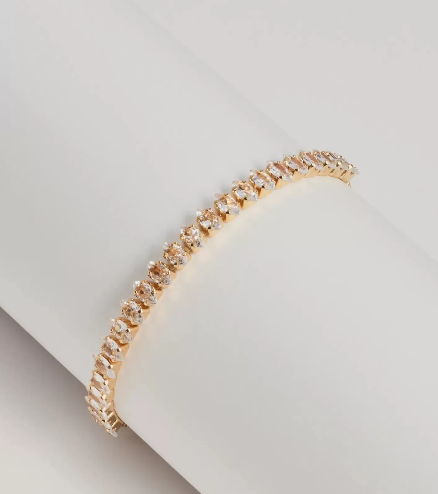 Windsor Feeling Luxe Rhinestone Slider Bracelet GOLD Cheap