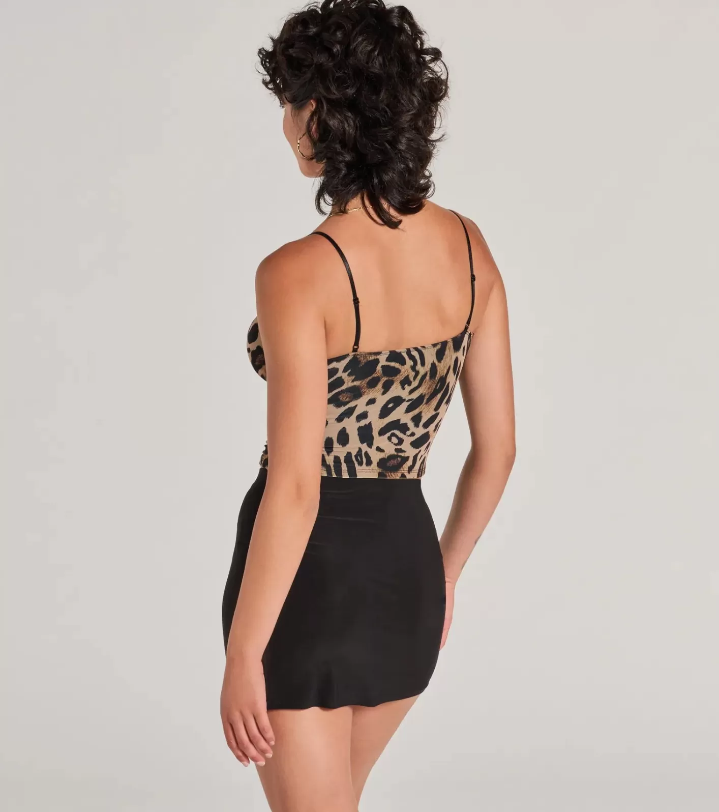 Windsor Feline Fierce Lace Trim Mesh Bustier LEOPARD Flash Sale