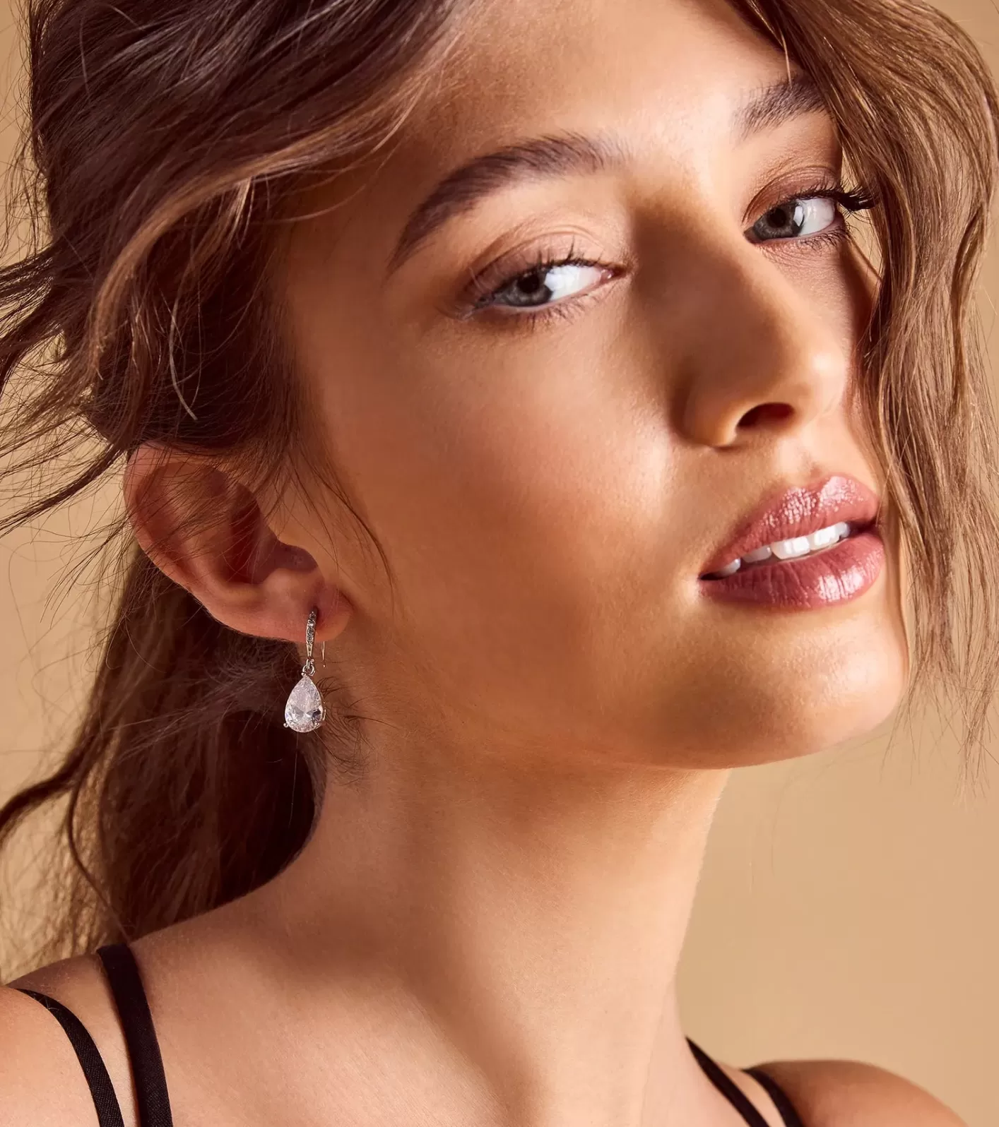 Windsor Glam Looks Teardrop Cubic Zirconia Earrings SILVER Outlet