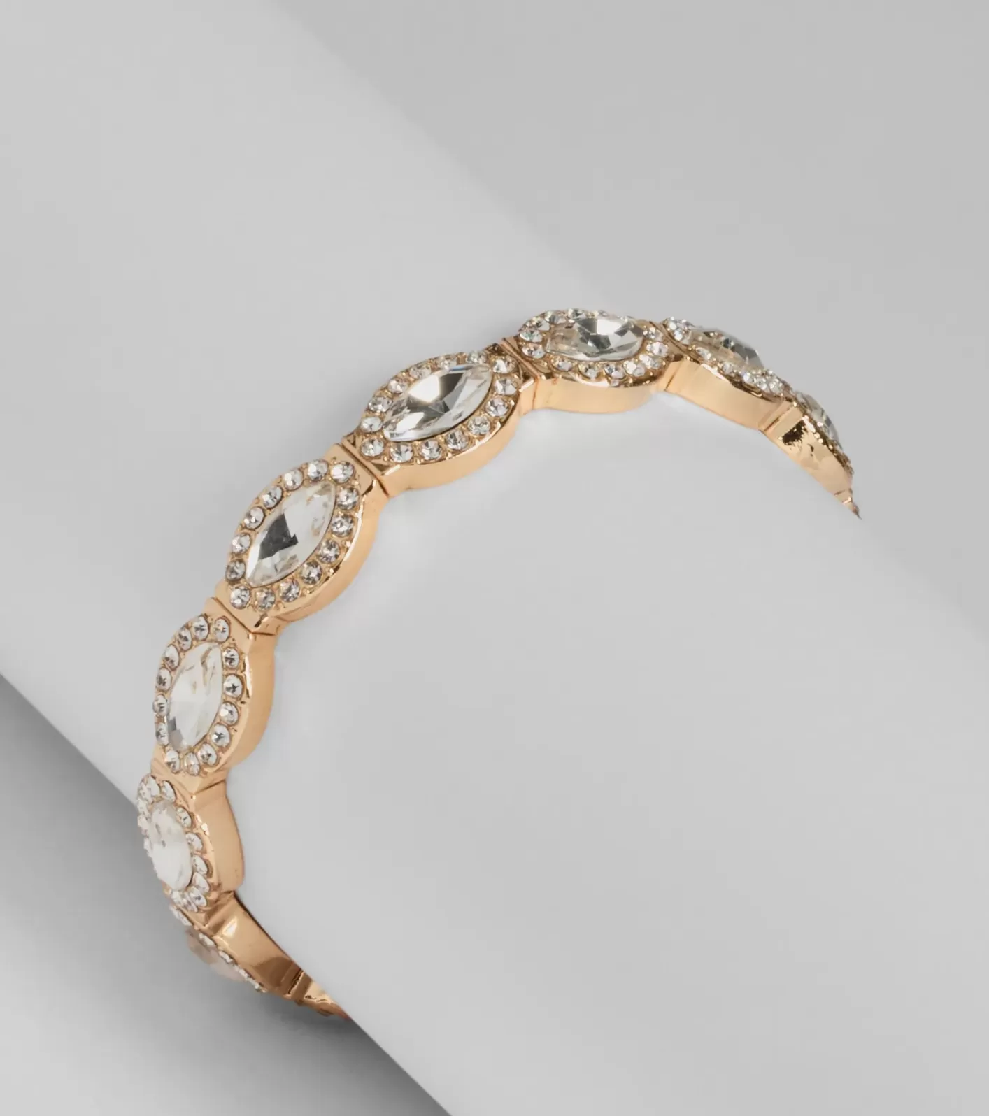 Windsor Glittering Element Rhinestone Stretch Bracelet GOLD Sale
