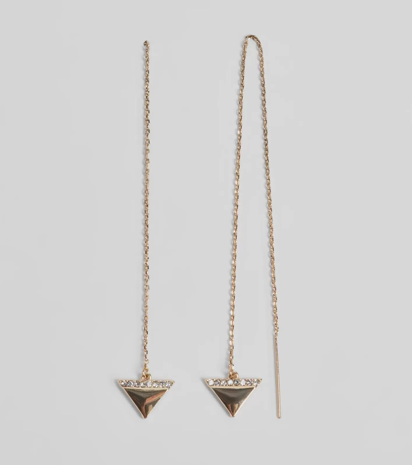 Windsor Glittery Goals Triangle Rhinestone Threader Earrings GOLD Online