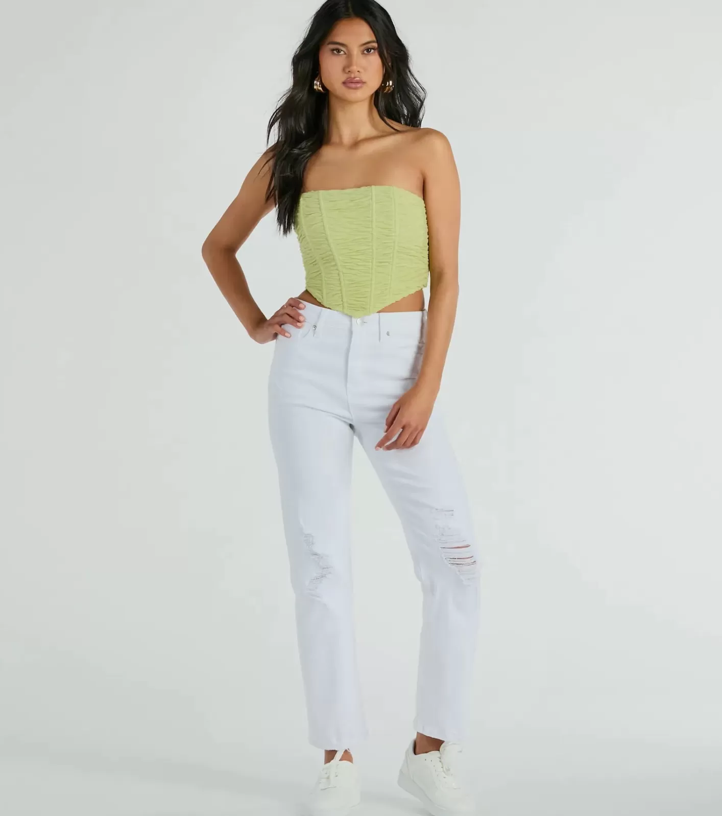 Windsor In The Spotlight Strapless Ruched Corset Top SAGE Online