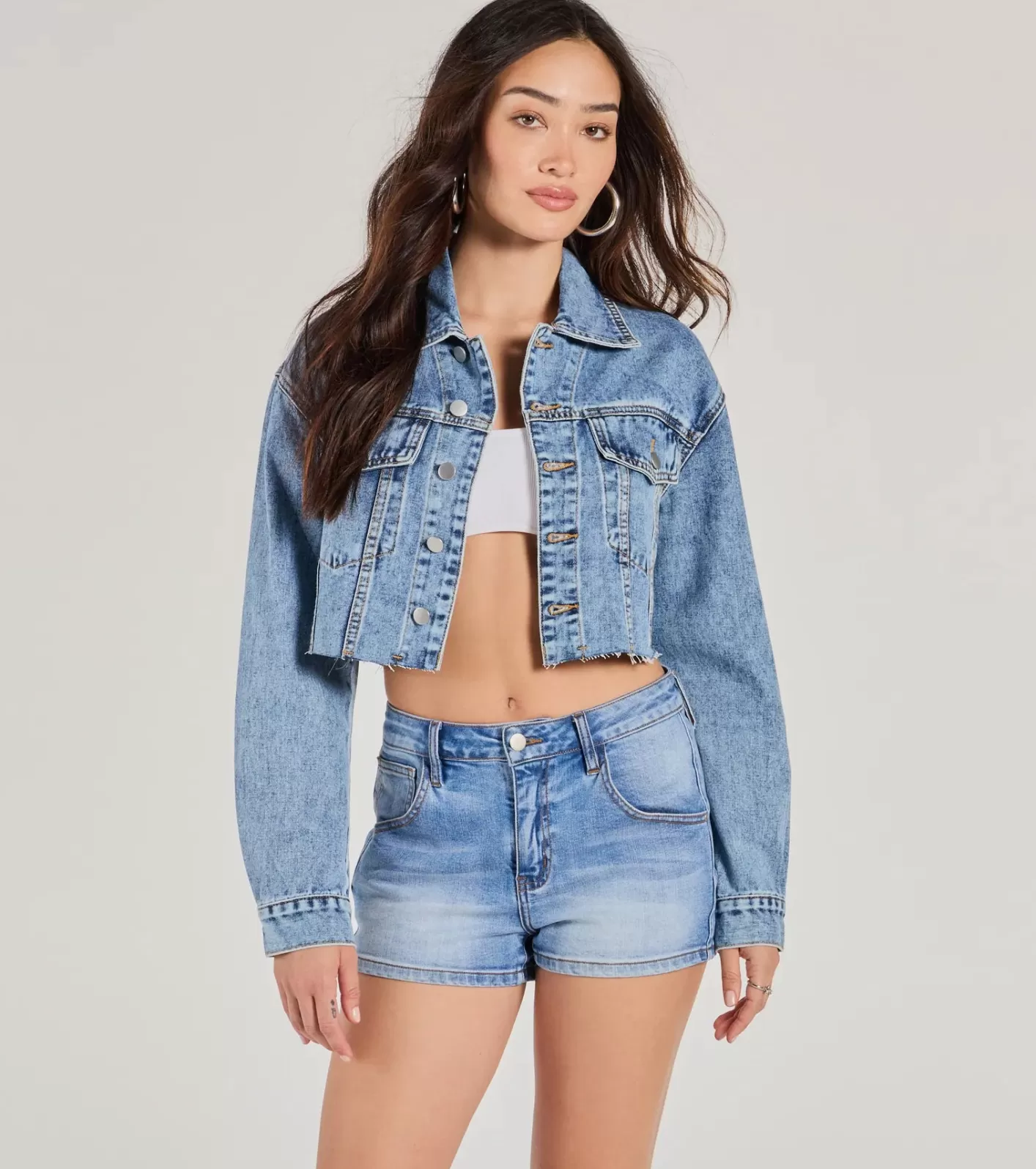 Windsor Keep Groovin' Crop Jacket DENIM Discount