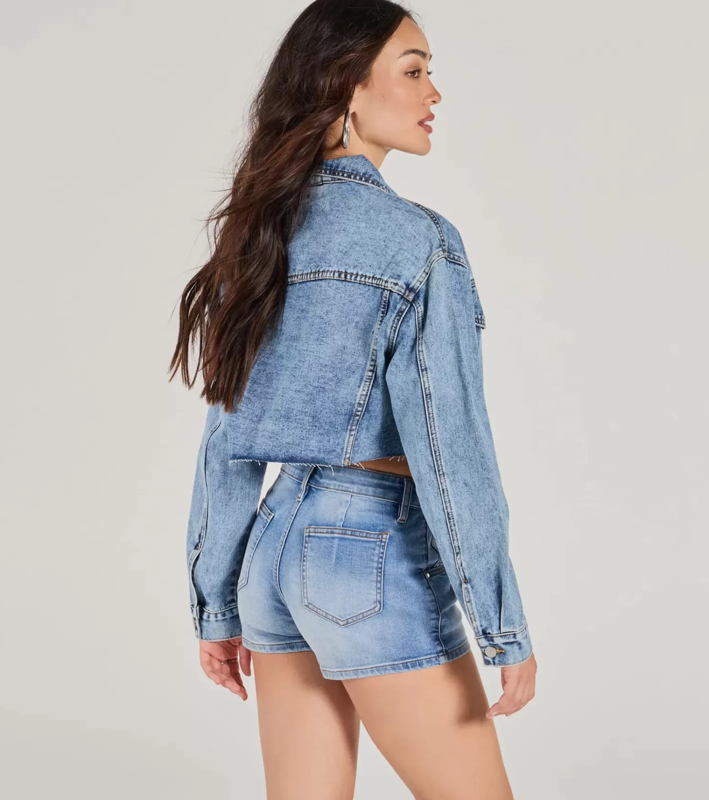 Windsor Keep Groovin' Crop Jacket DENIM Discount