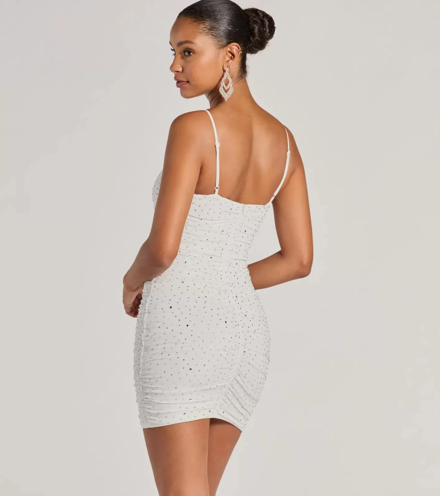 Windsor Kerrie Heatstone V-Neck Party Dress WHITE Fashion