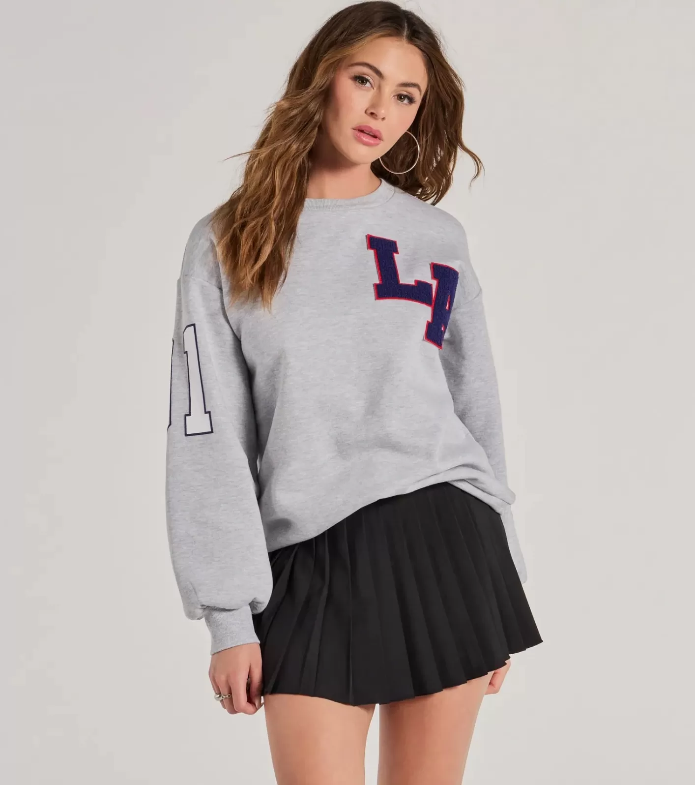 Windsor LA Graphic Fleece Sweatshirt GRAY Sale