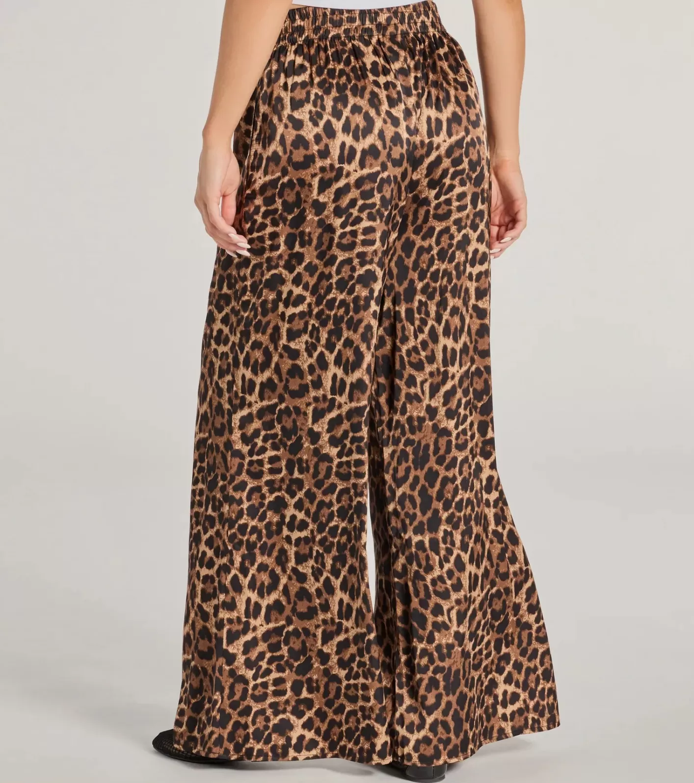 Windsor Lavish Print Palazzo Wide Leg Pants LEOPARD Shop