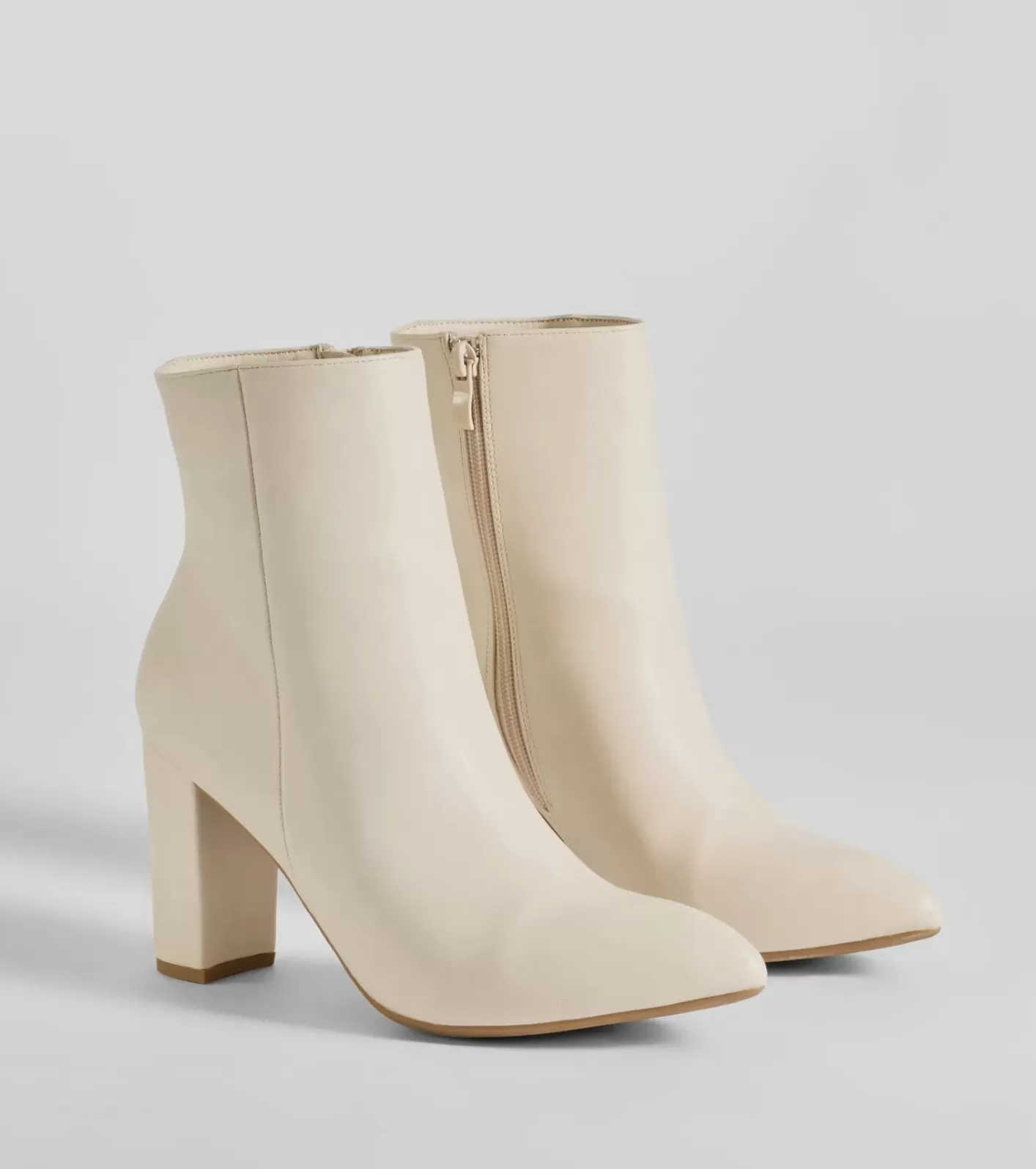 Windsor Made For Struttin' Basic Faux Leather Booties IVORY Shop