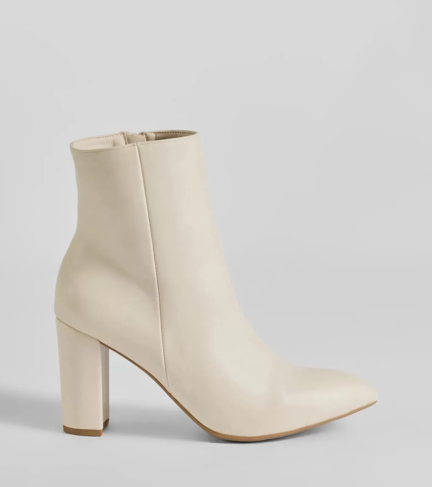 Windsor Made For Struttin' Basic Faux Leather Booties IVORY Shop