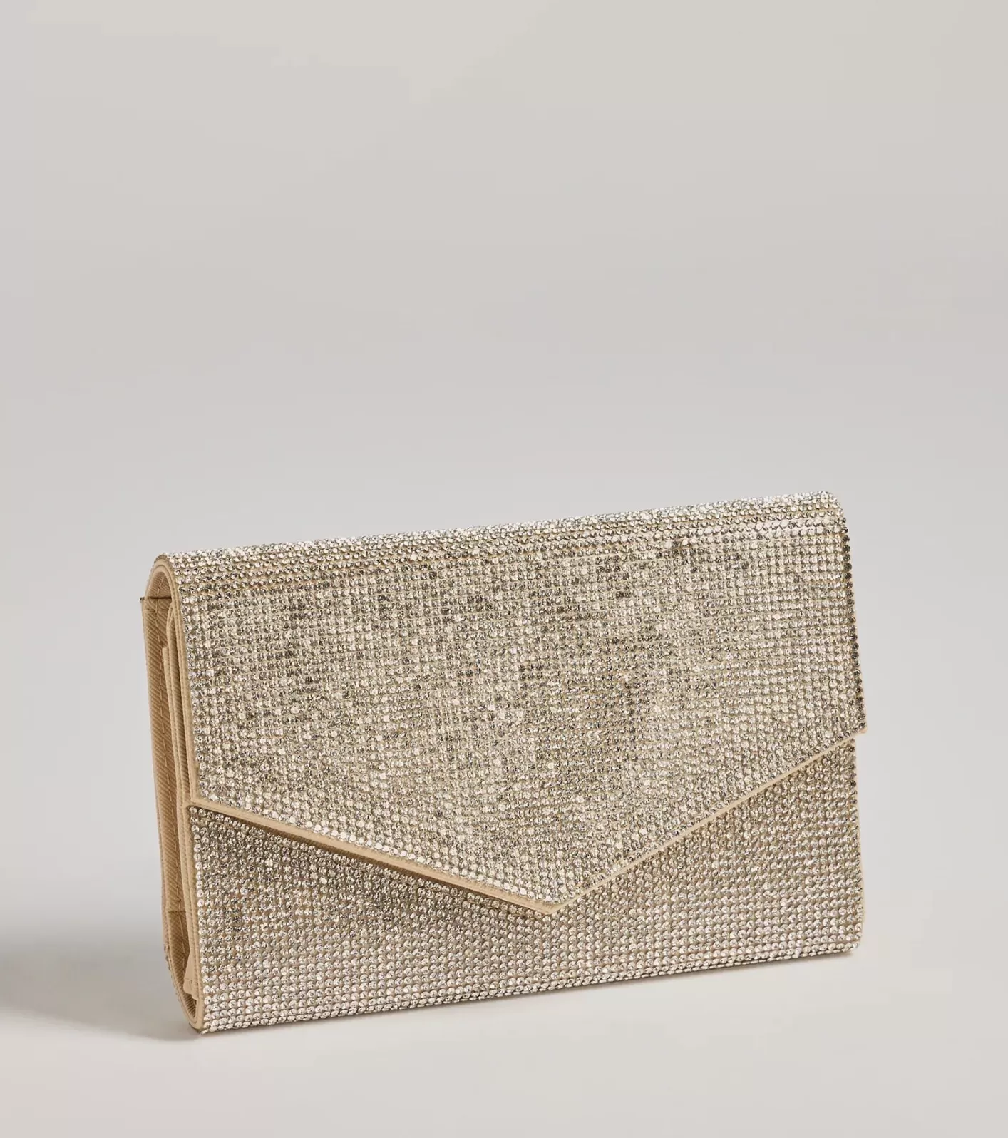 Windsor Majestic Sparkle Rhinestone Envelope Wristlet NUDE Online