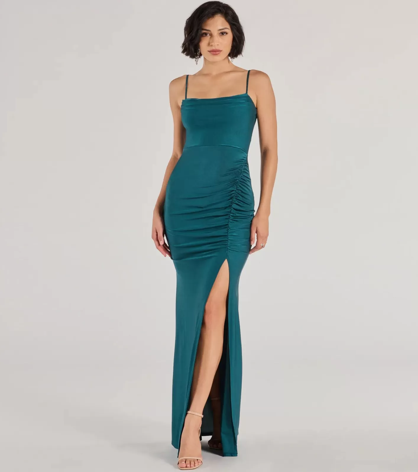 Windsor Marsha Cowl Neck Mermaid Formal Dress HUNTER Flash Sale