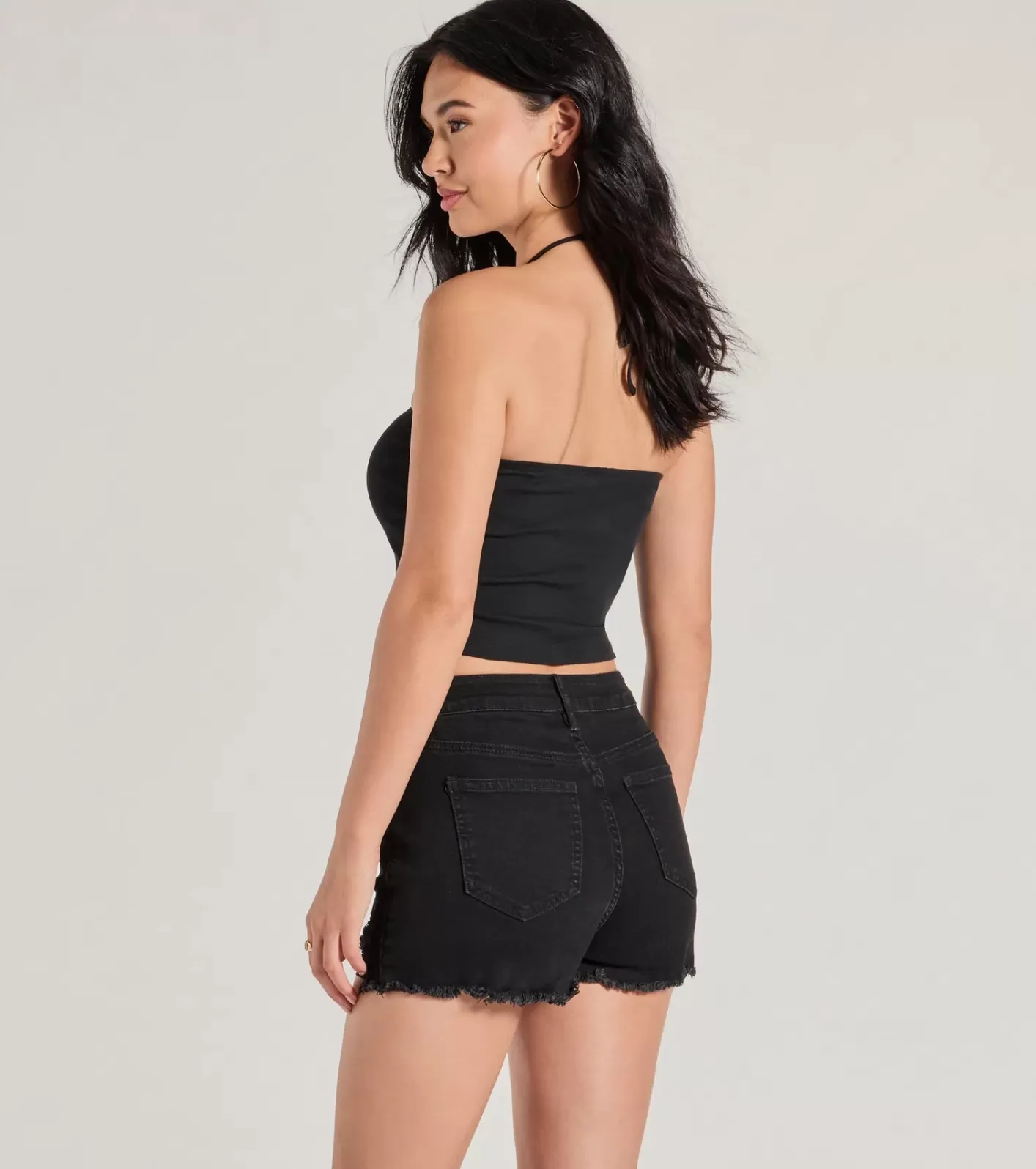 Windsor No Rest For The Wicked Halter Graphic Top BLACK Cheap