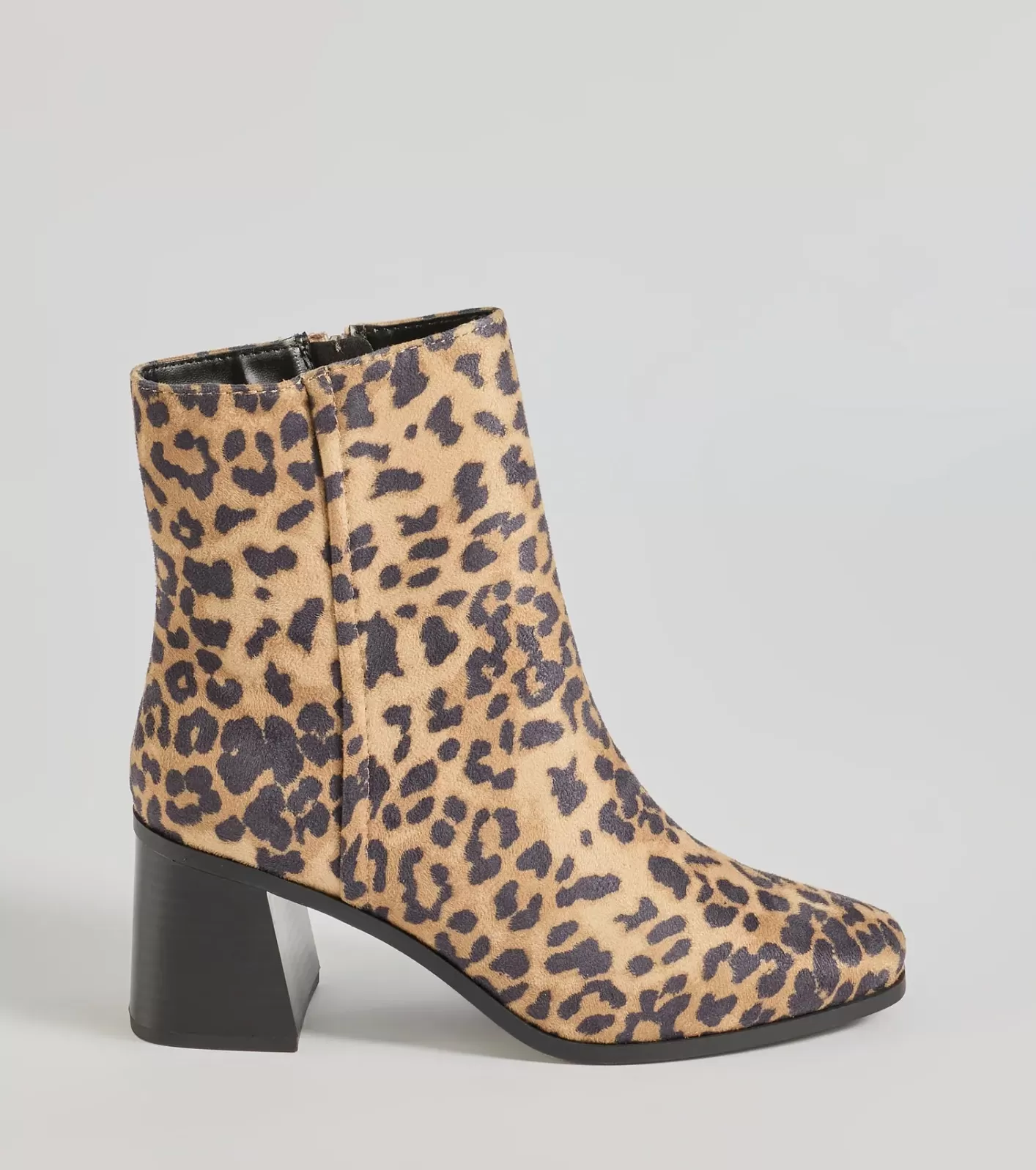 Windsor On the Move Block Heel Ankle Booties LEOPARD Flash Sale
