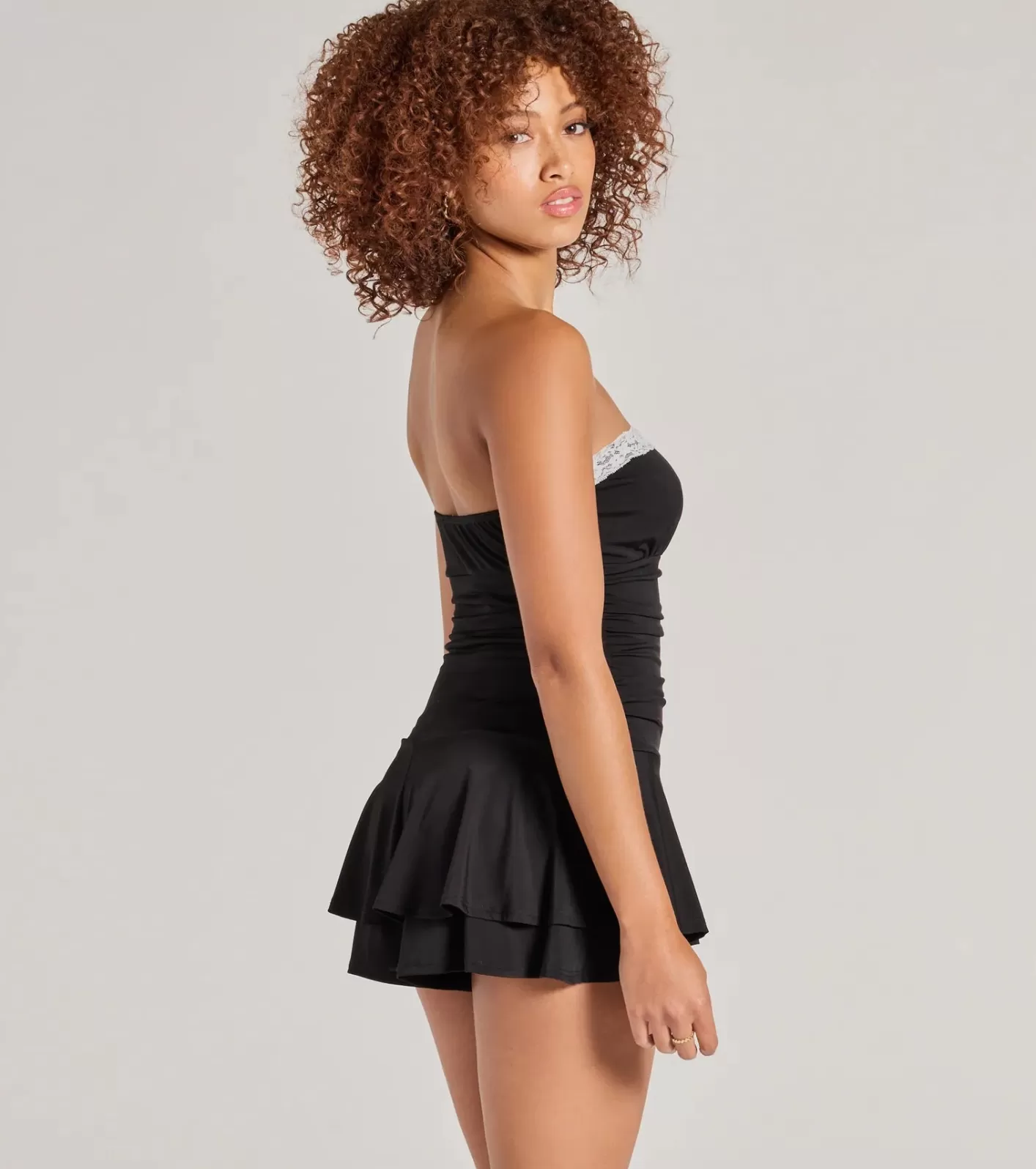 Windsor One of a Kind Rosette Lace Romper BLACK Store