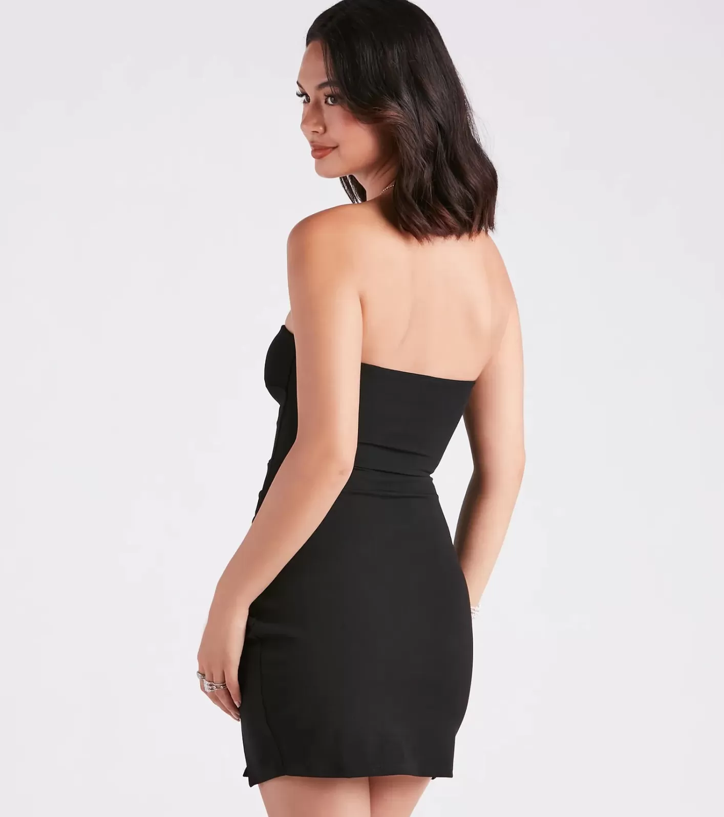 Windsor Queen Of The Scene Crepe Strapless Dress BLACK Best