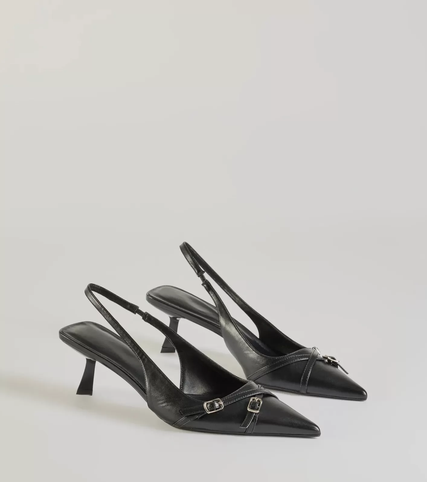 Windsor Raise The Bar Kitten Heel Mules BLACK Shop