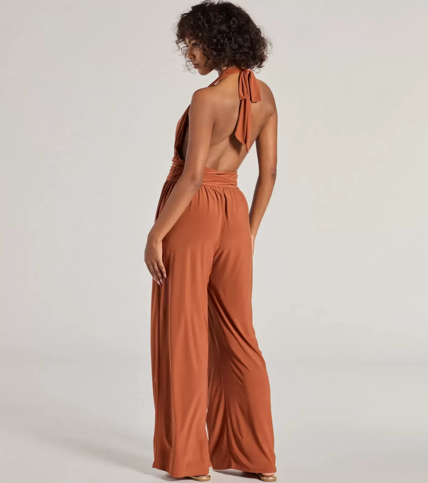 Windsor Raise The Bar Wide-Leg Jumpsuit RUST Fashion