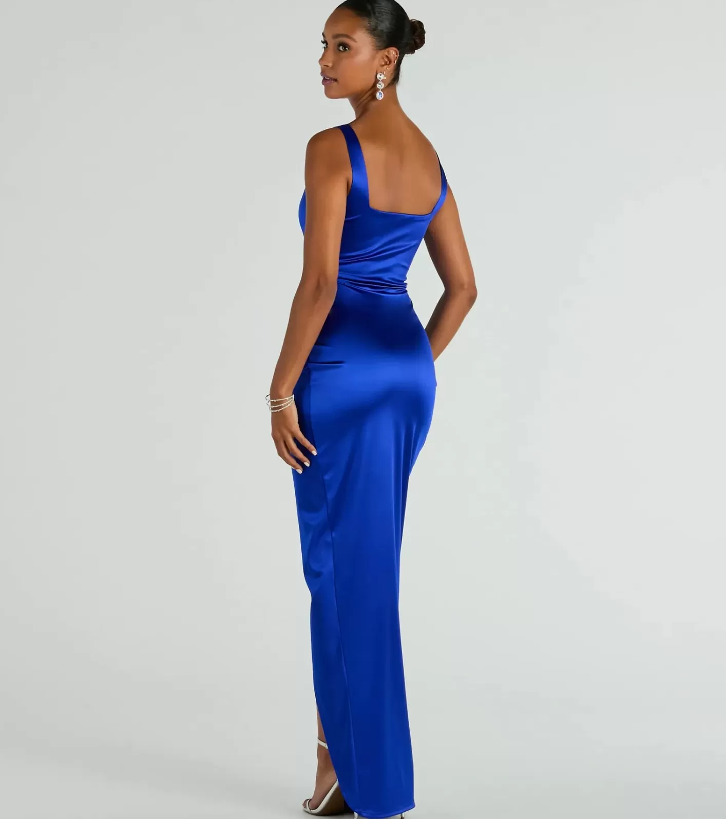 Windsor Rebecca Satin Slim-Fit Formal Dress ROYAL Shop