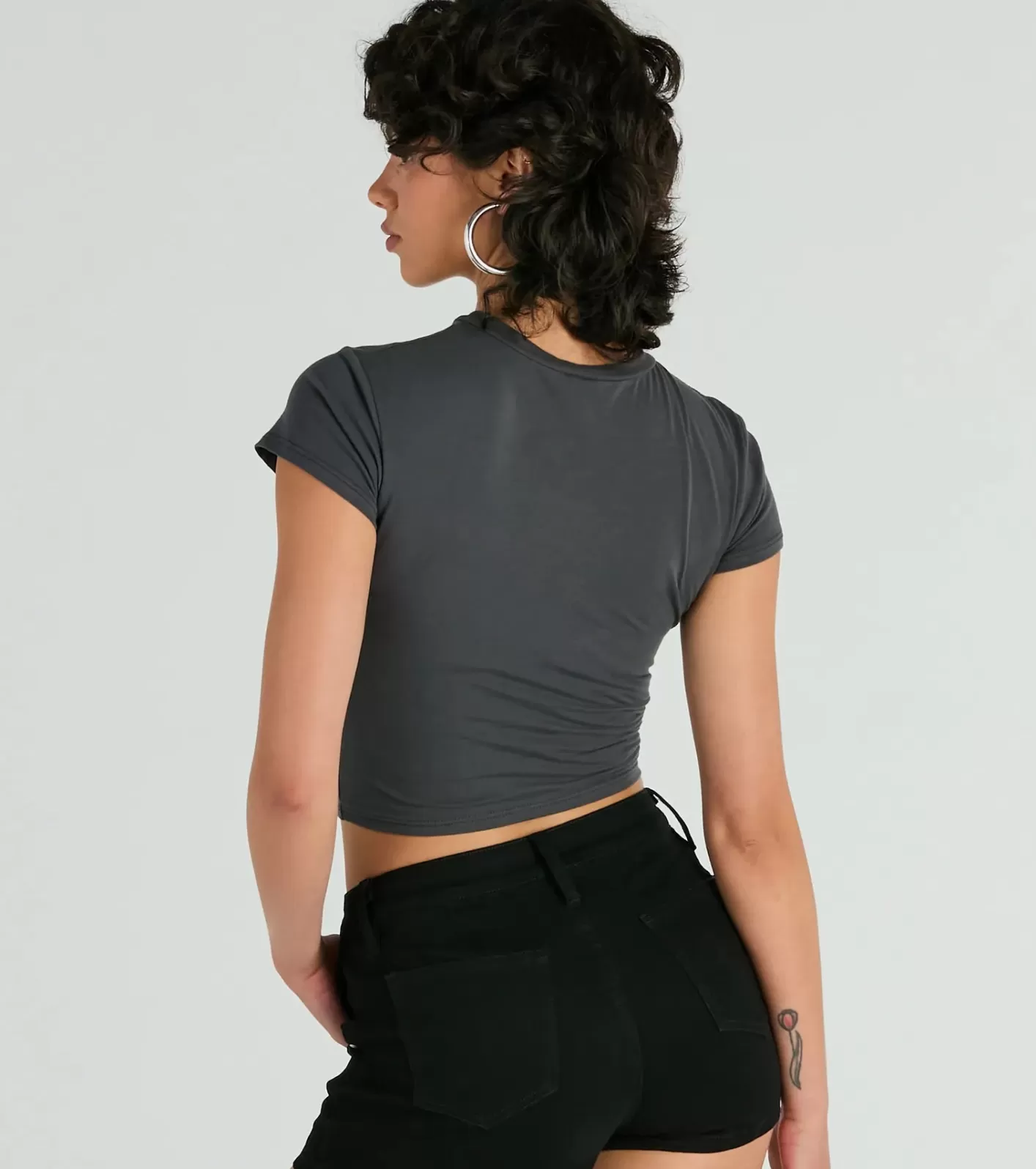 Windsor Renegade Racing Moto Corset Graphic Tee CHARCOAL Store