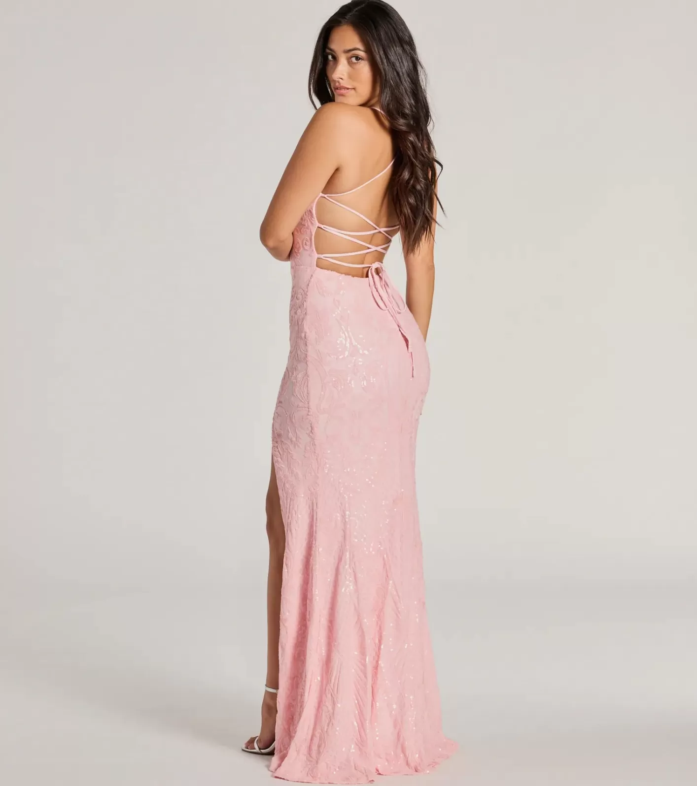 Windsor Rowena Sequin Mermaid Dress PINK Best Sale