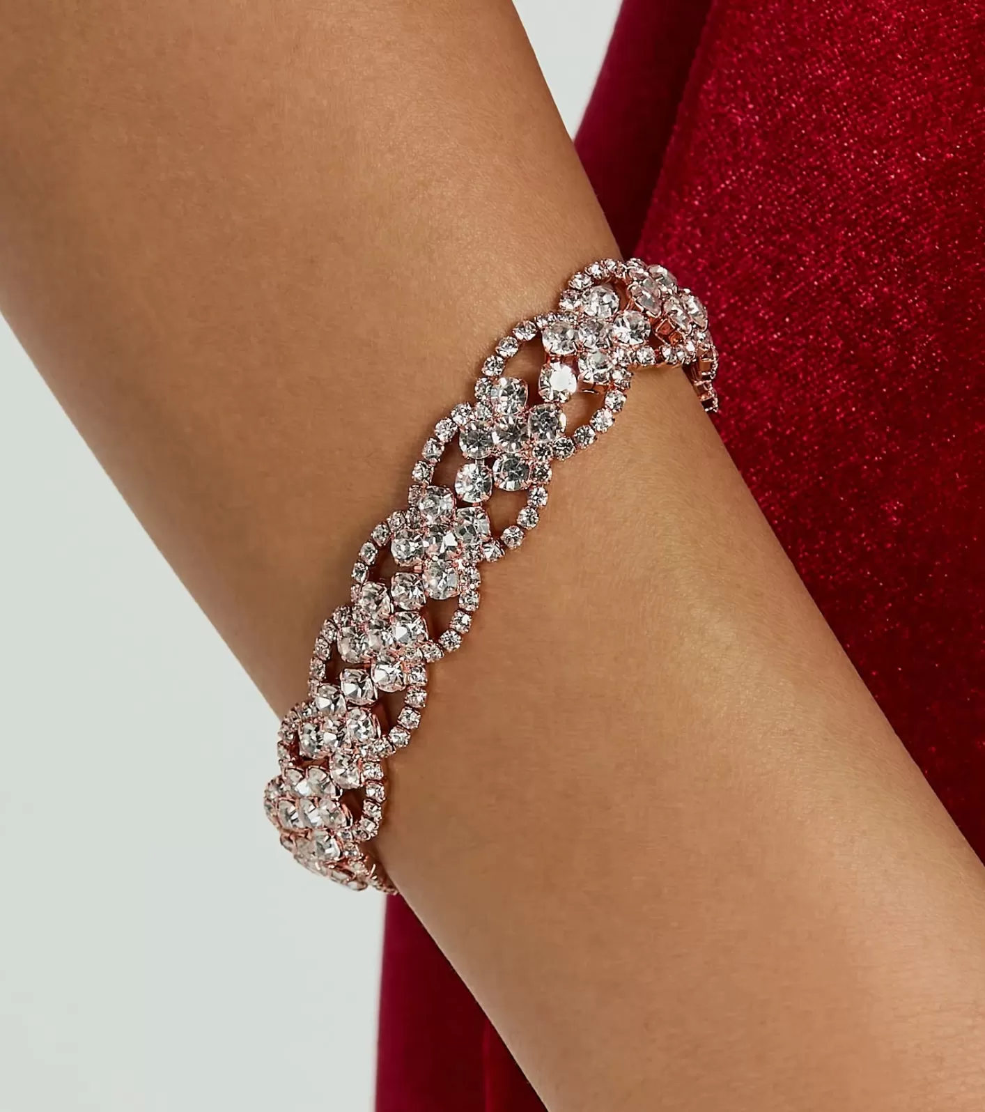 Windsor Simply Dazzle Rhinestone Clasp Bracelet ROSEGOLD Shop