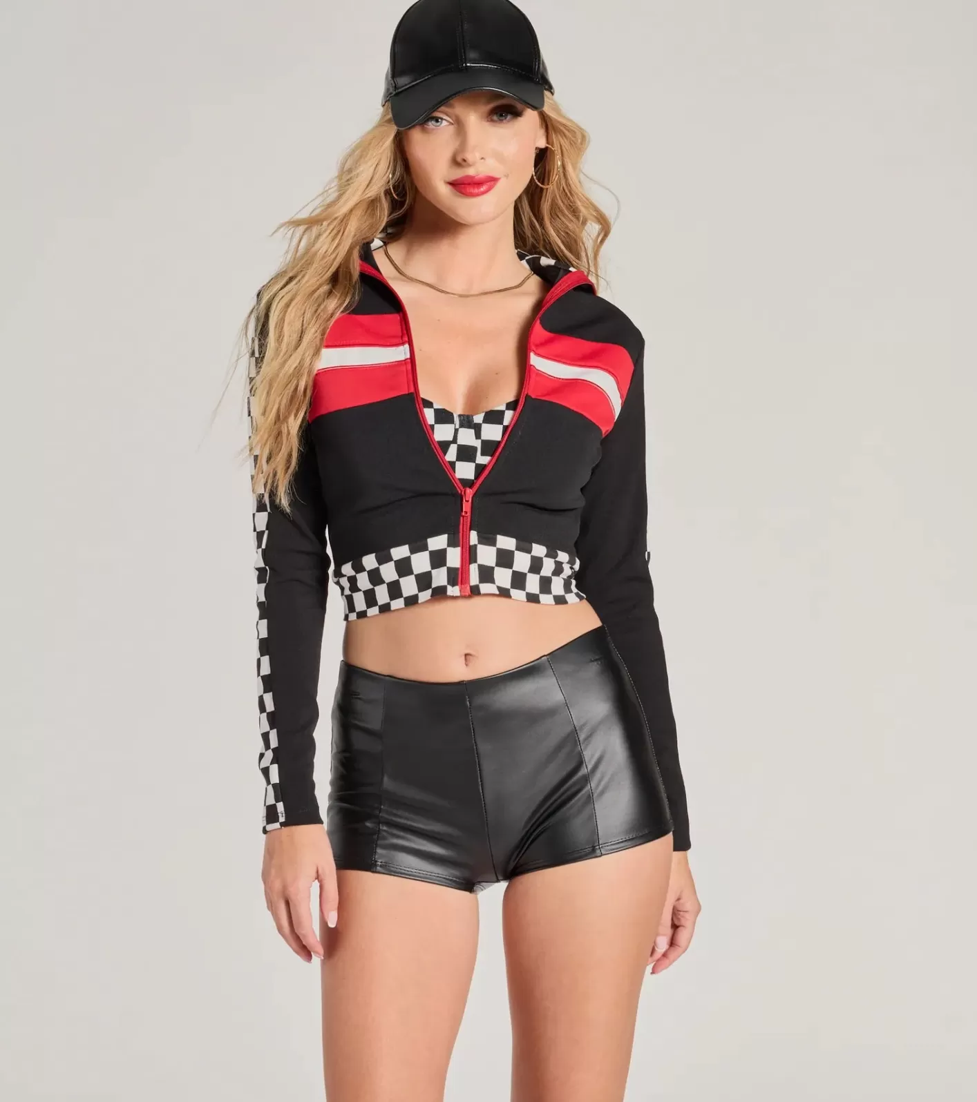 Windsor Sleek Vibe Faux Leather Hot Shorts BLACK Flash Sale