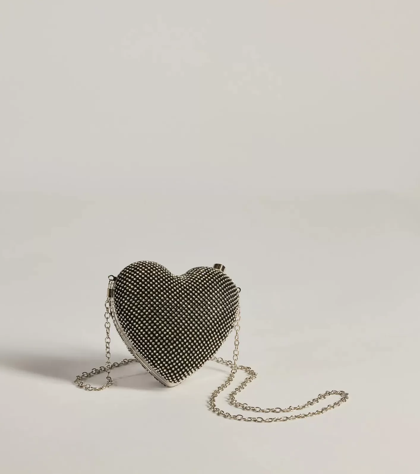 Windsor So Lovely Heart Rhinestone Bag BLACK Fashion
