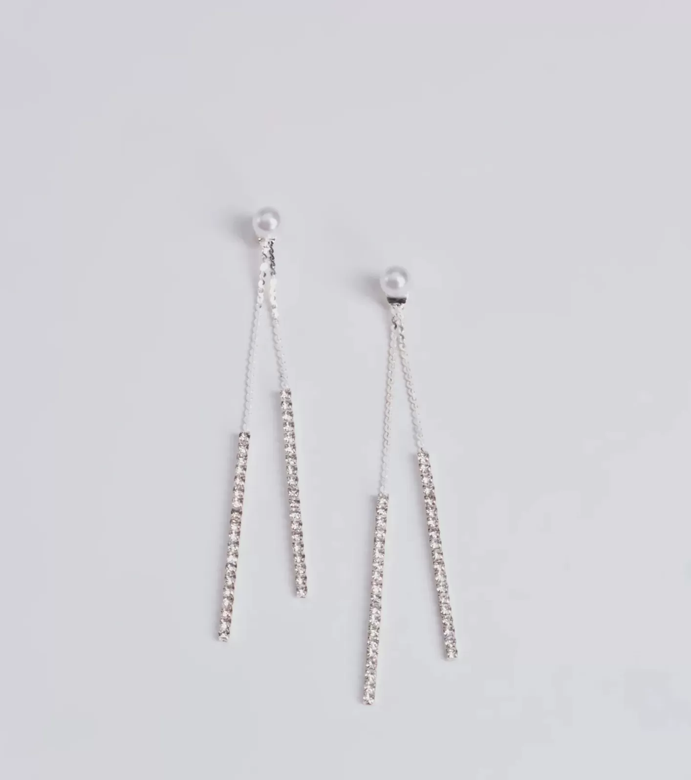 Windsor So Luxe Pearl And Rhinestone Dainty Duster Earrings SILVER Sale