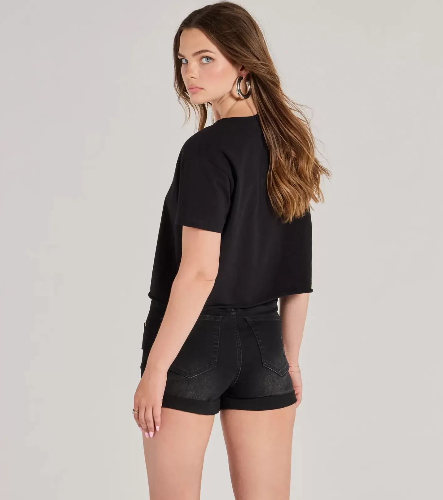 Windsor Sorry I Wasn't Listening Crop Graphic Tee BLACK Shop