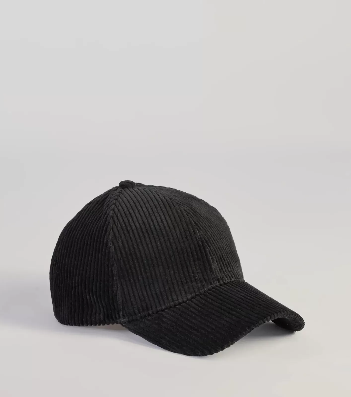 Windsor Sporty Luxe Corduroy Baseball Cap BLACK Fashion