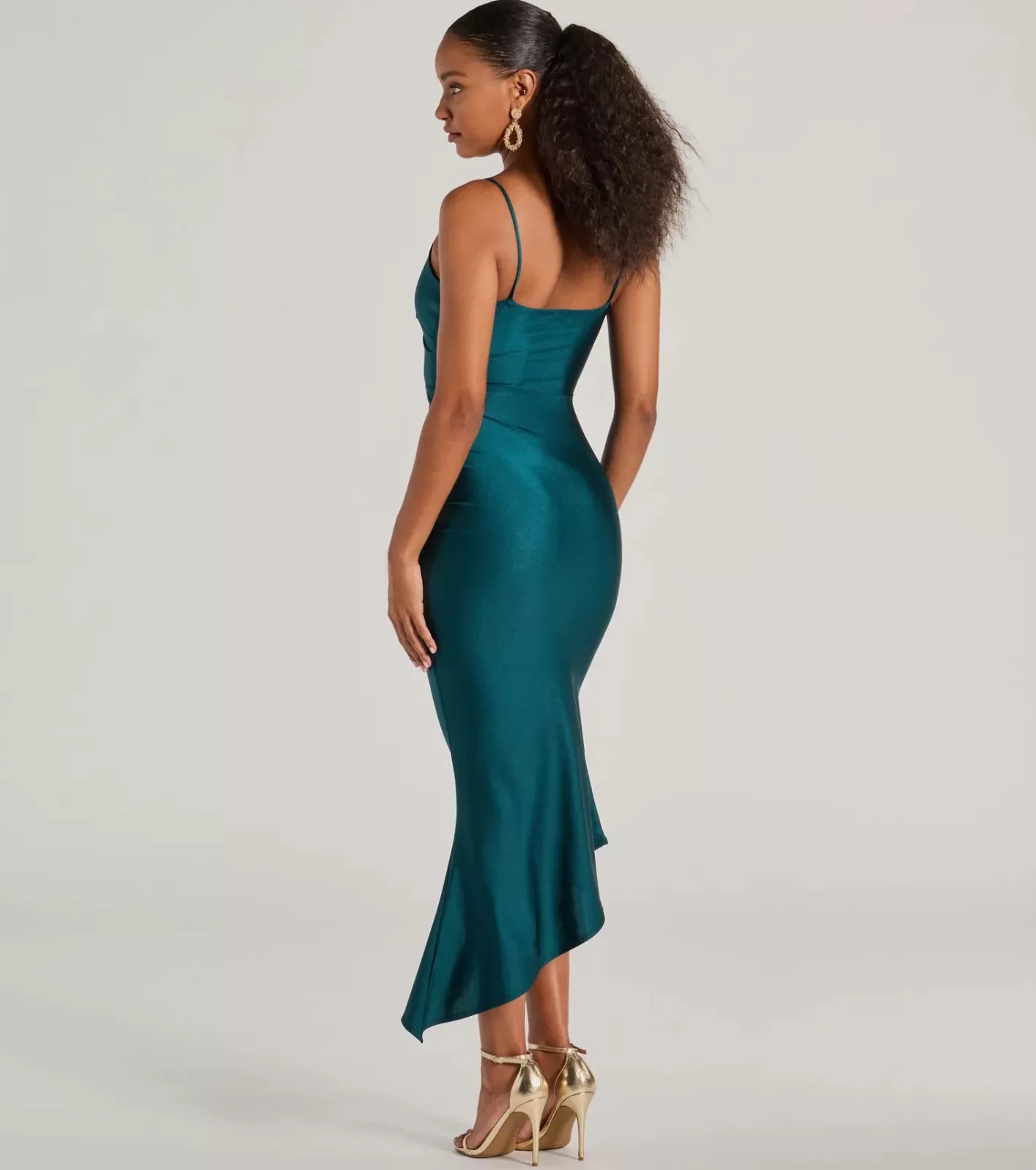 Windsor Spotlight Moment V-Neck Surplice Midi Dress HUNTER Best Sale