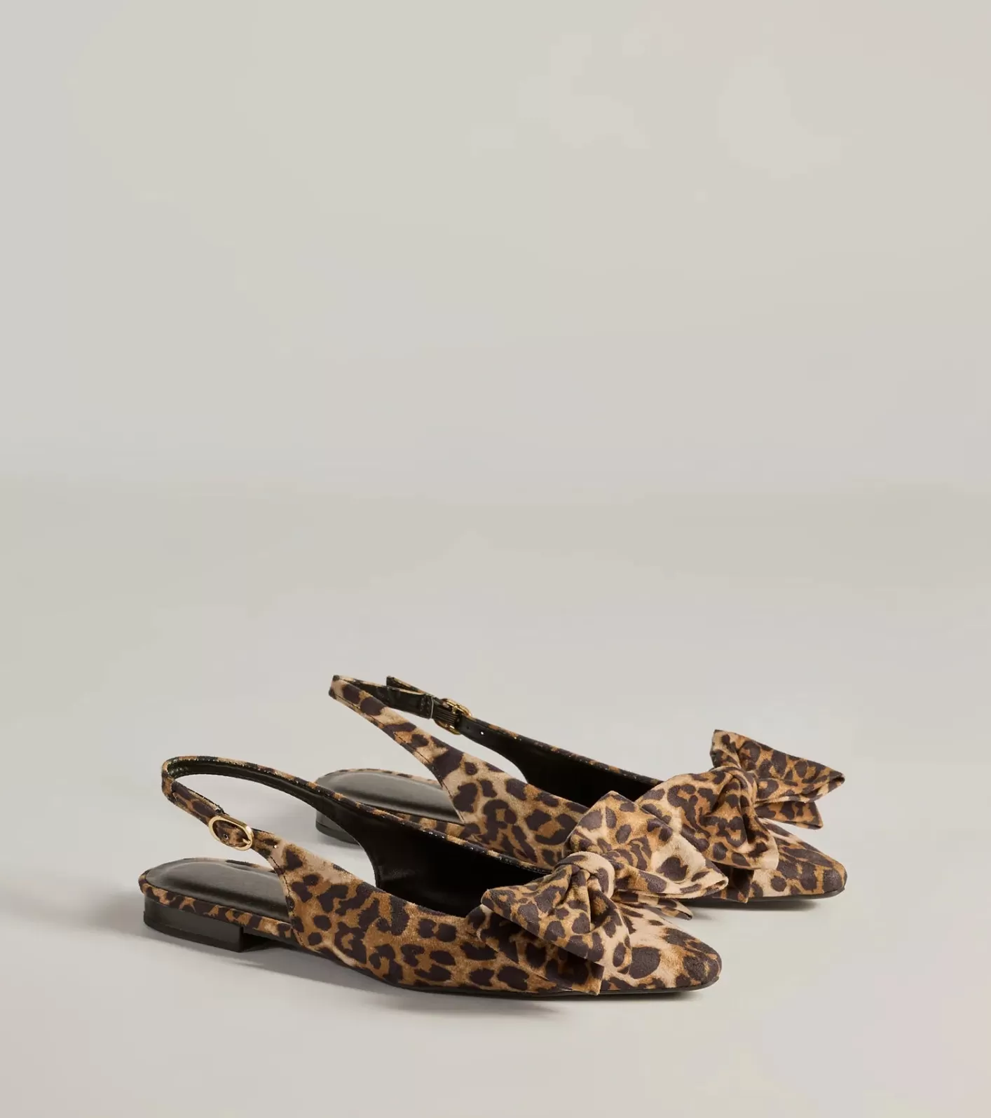 Windsor Spotted Allure Print Bow Flats LEOPARD Discount