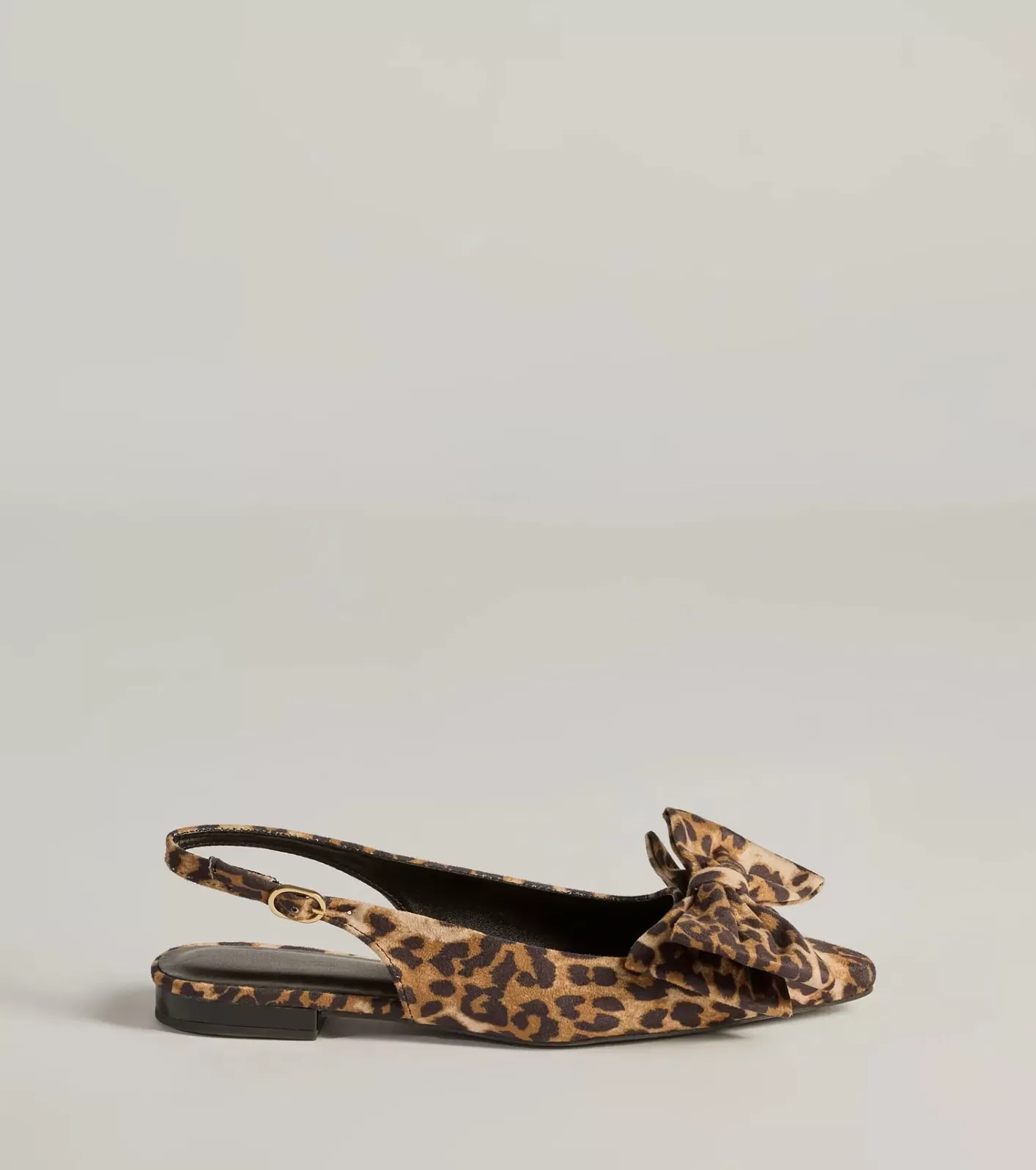 Windsor Spotted Allure Print Bow Flats LEOPARD Discount