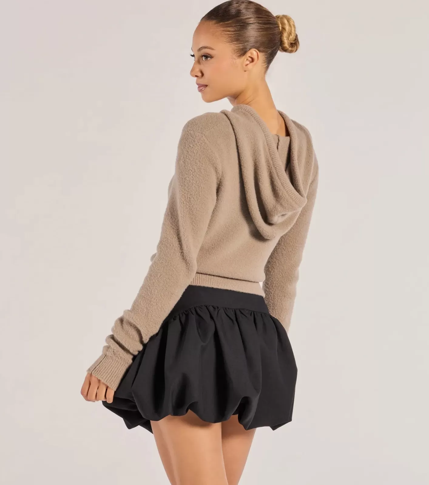 Windsor Stay Cozy Ribbed Knit Pullover Hoodie TAUPE Online