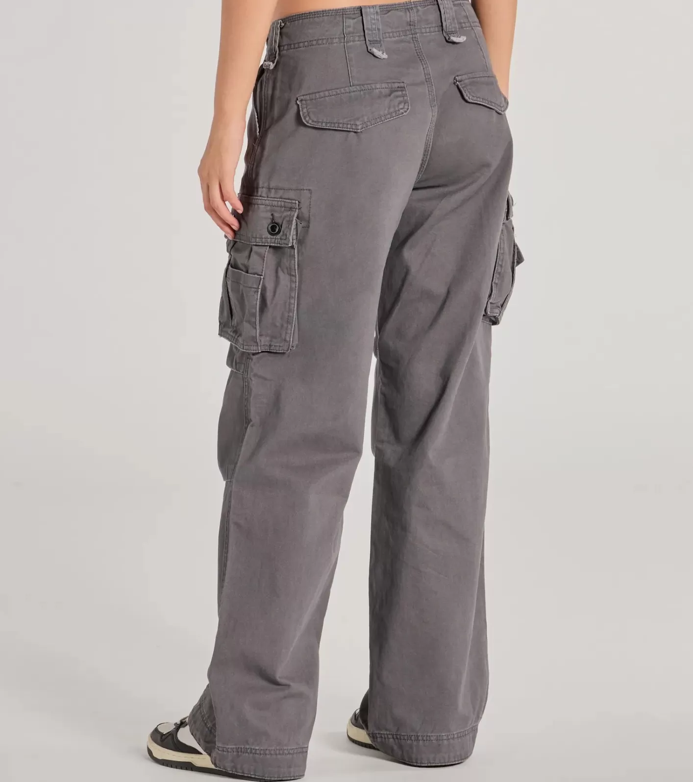 Windsor Step It Up Mid-Rise Twill Cargo Pants CHARCOAL Best Sale