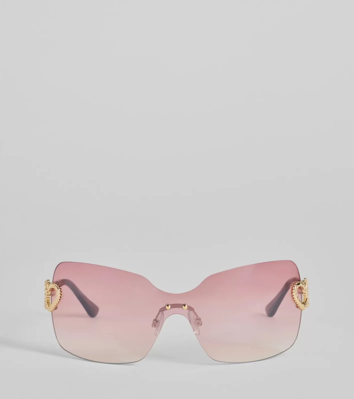 Windsor Stole Your Heart Charms Shield Sunglasses PINK Best Sale