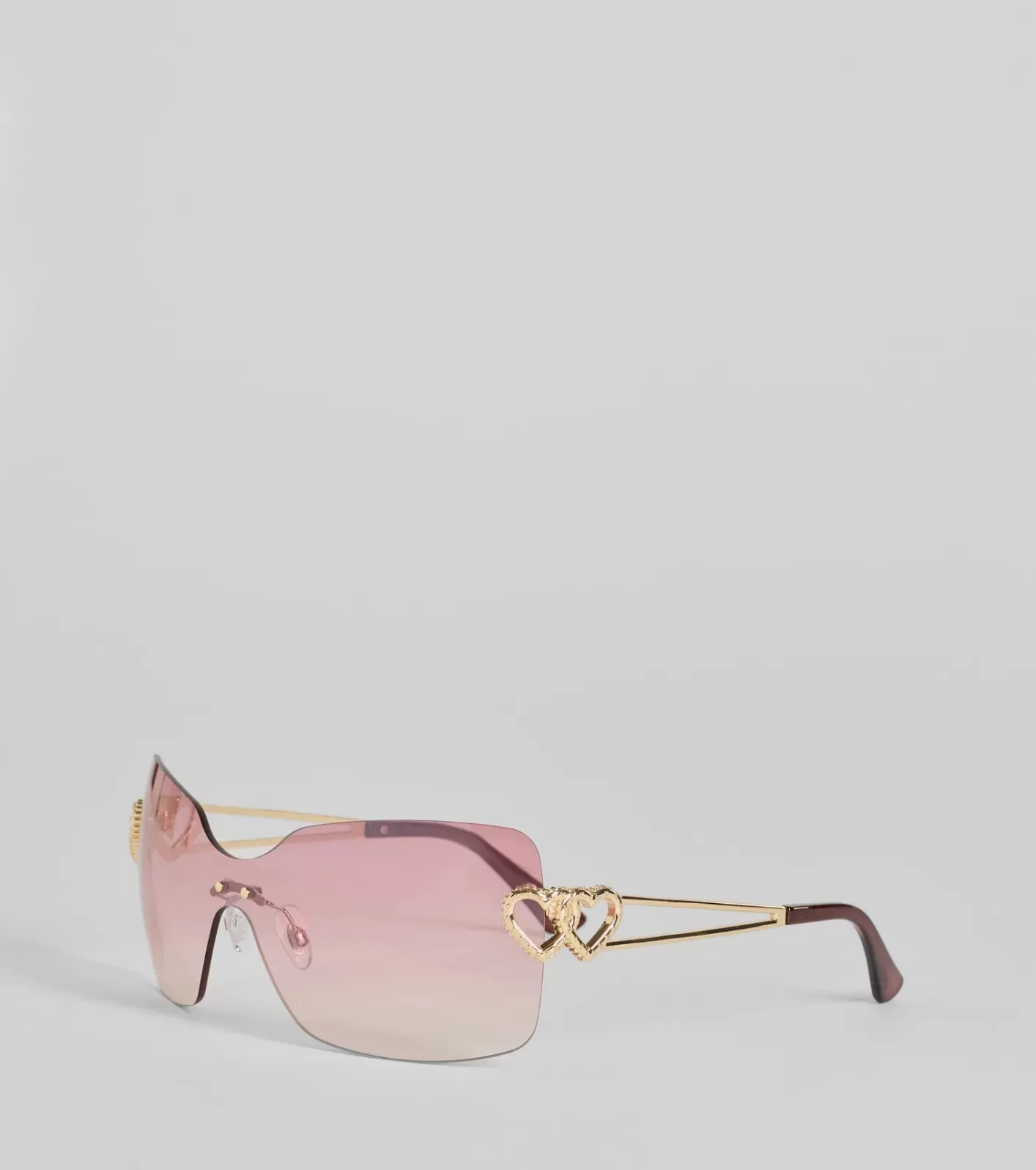 Windsor Stole Your Heart Charms Shield Sunglasses PINK Best Sale