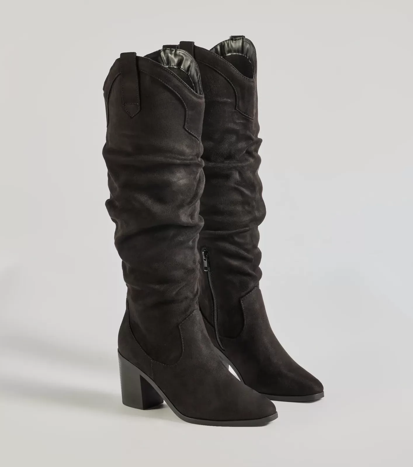 Windsor Strut In Style Slouched Under-The-Knee Boots BLACK Outlet