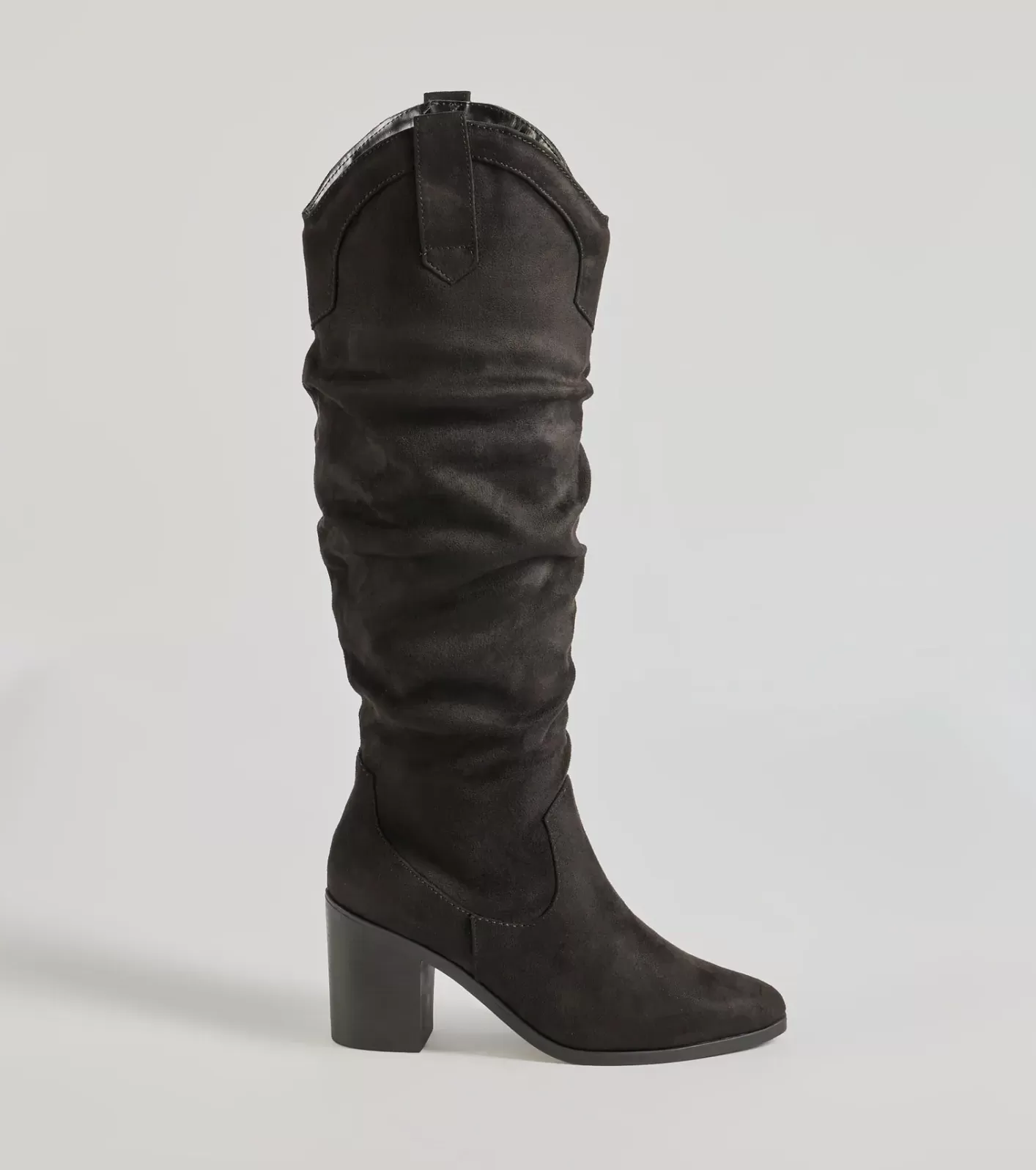 Windsor Strut In Style Slouched Under-The-Knee Boots BLACK Outlet